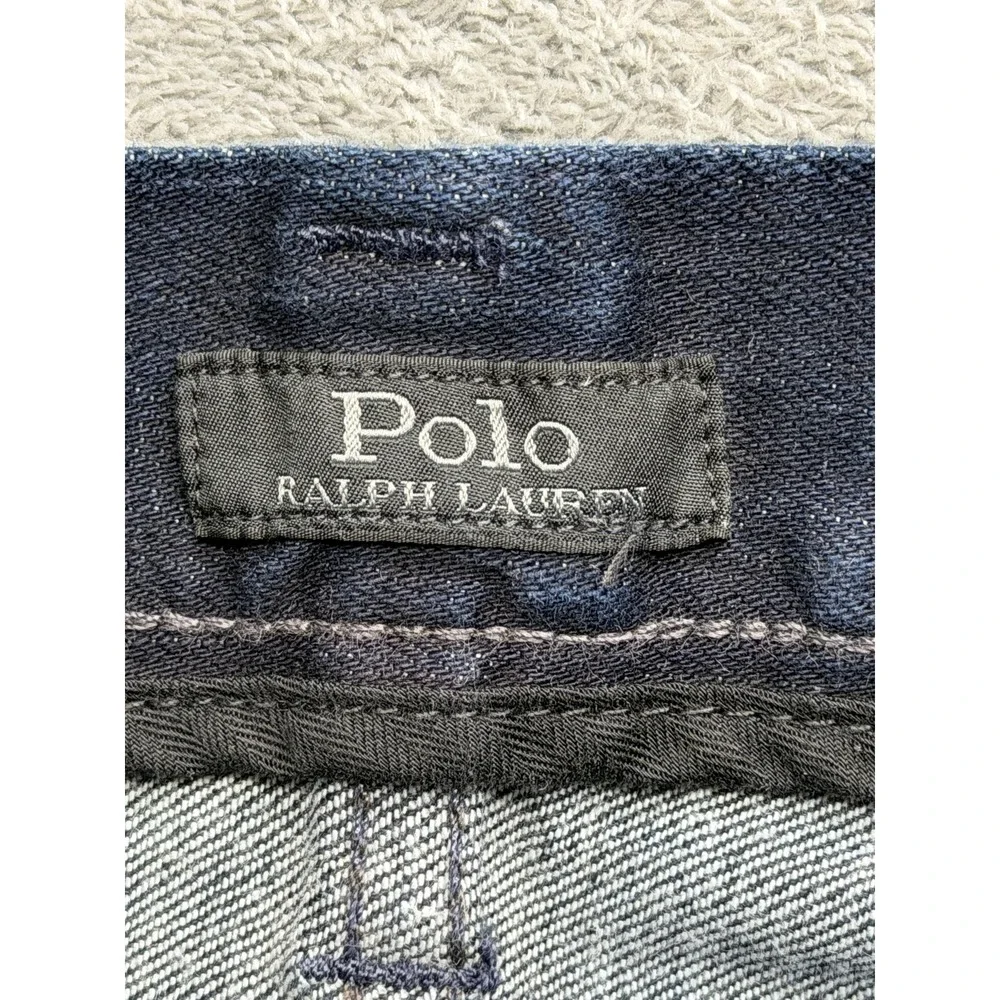 Polo Ralph Lauren Jeans Mens Measured‎ 34x29 Blue Slim Tapered Dark Wash
